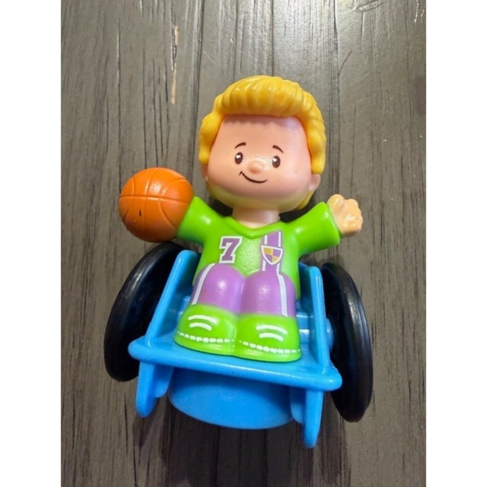 Fisher-Price Little People Basketball Player in Wheelchair Boy Figure 2016